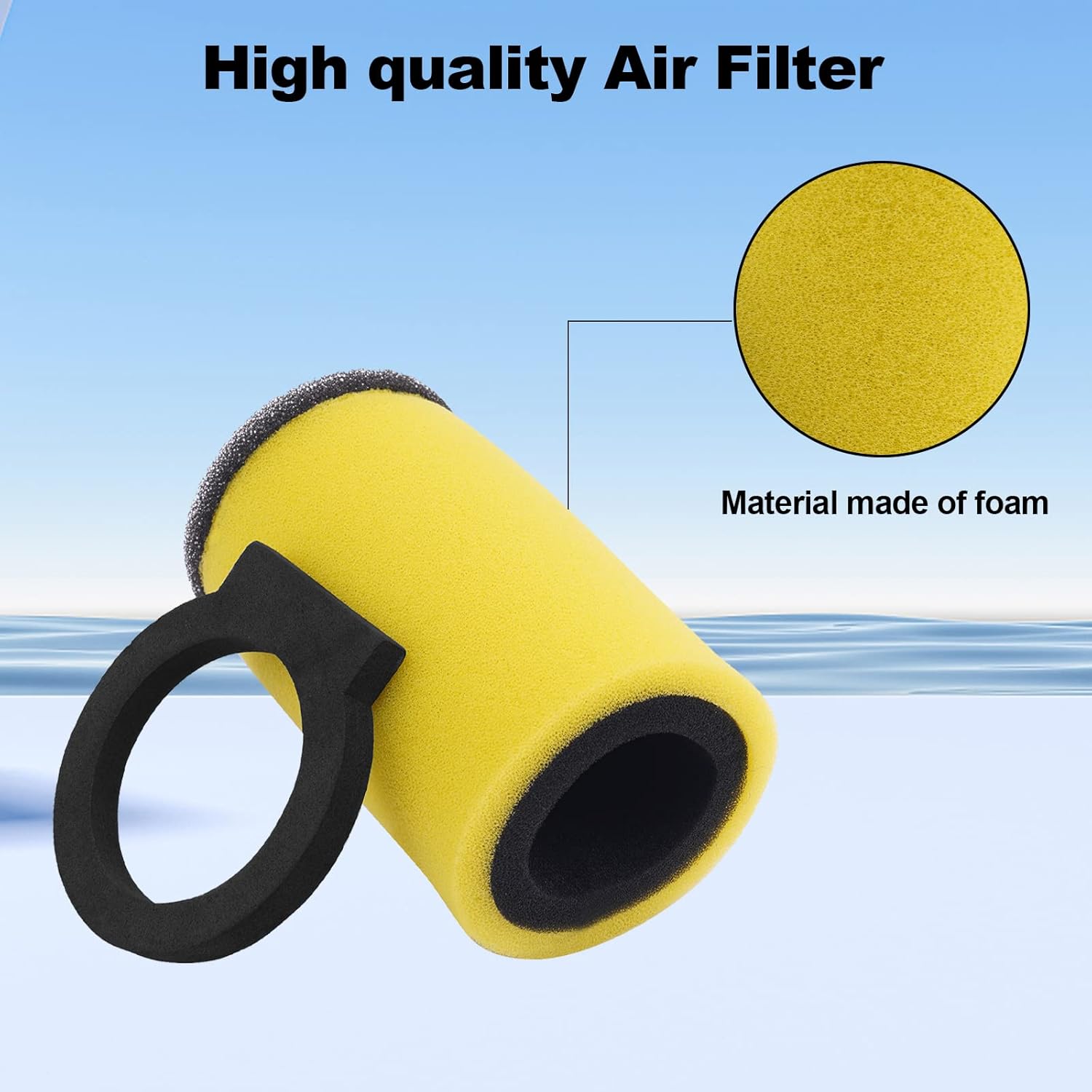 2 filtros de aire 1YW-14451-00-00 compatibles con Yamaha Big Bear 350 Timberwolf 250 YFB250U YFB250FW YFM350U YFM350FW Kodiak 400 YFM400FW Moto-4