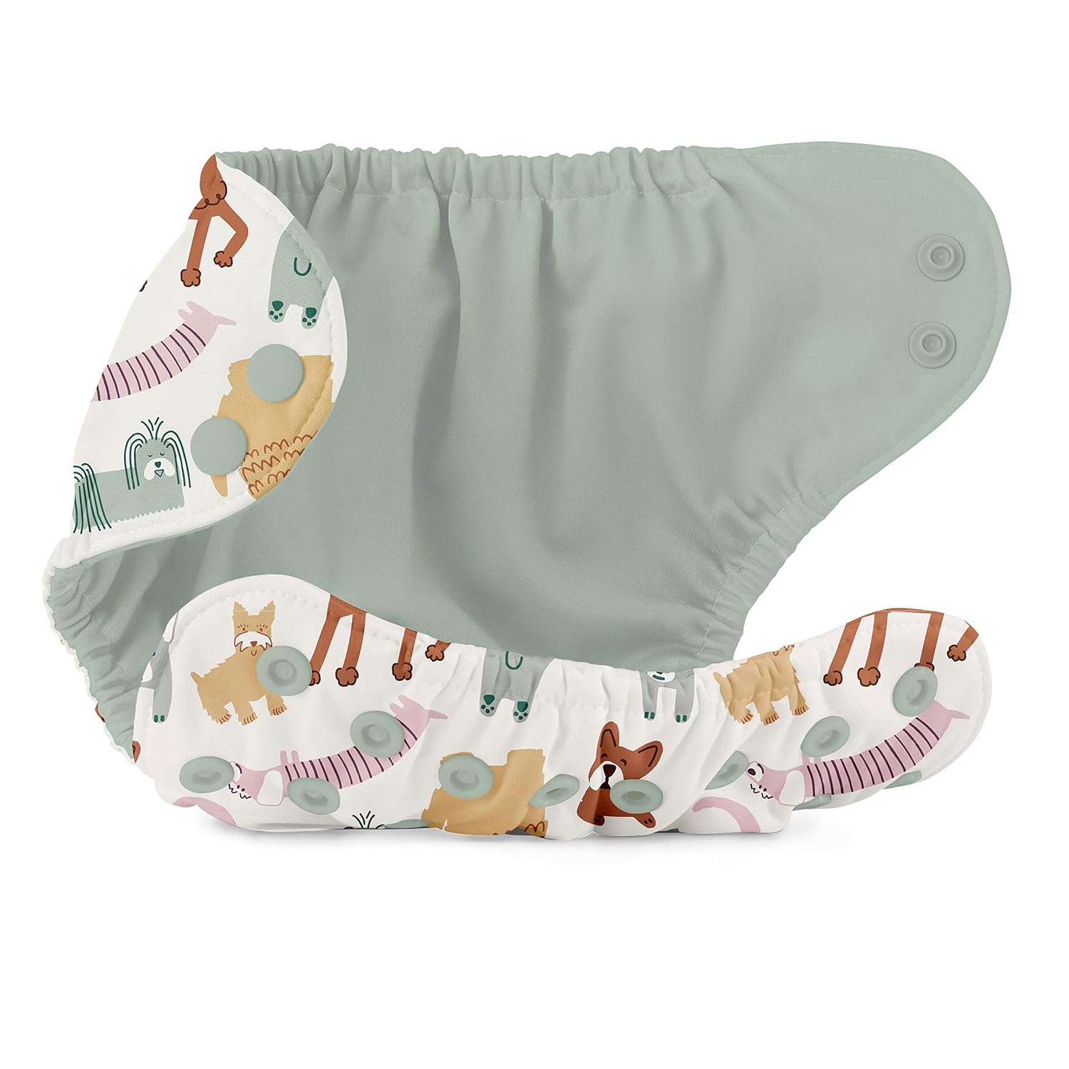 Esembly Pañal exterior de tela, impermeable, pañal de natación, capa a prueba de fugas y transpirable sobre preplegados, planos o ajustados, pañal