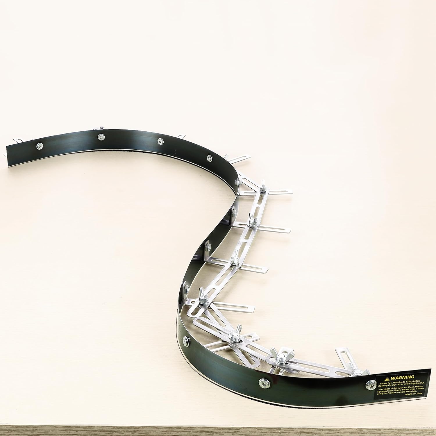 Plantilla de curva flexible de 39 pulgadas, herramienta de carpintería, plantilla de curva de acero flexible para transferir patrones curvos para