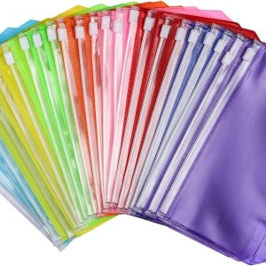 24 bolsillos A6 con 6 agujeros con cremallera para efectivo, tarjetas de identificación, tarjetas de crédito, 8 colores 24 bolsillos A6 con 6 agujeros con cremallera para efectivo, tarjetas de identificación, tarjetas de crédito, 8 colores