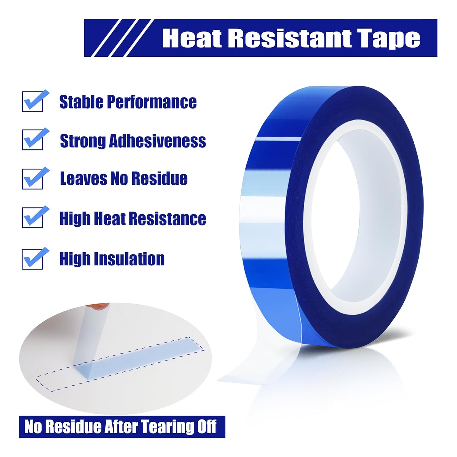 4 rollos de cinta térmica azul de alta temperatura, resistente al calor, cinta de transferencia de calor para sublimación de calor, vinilo de prensa