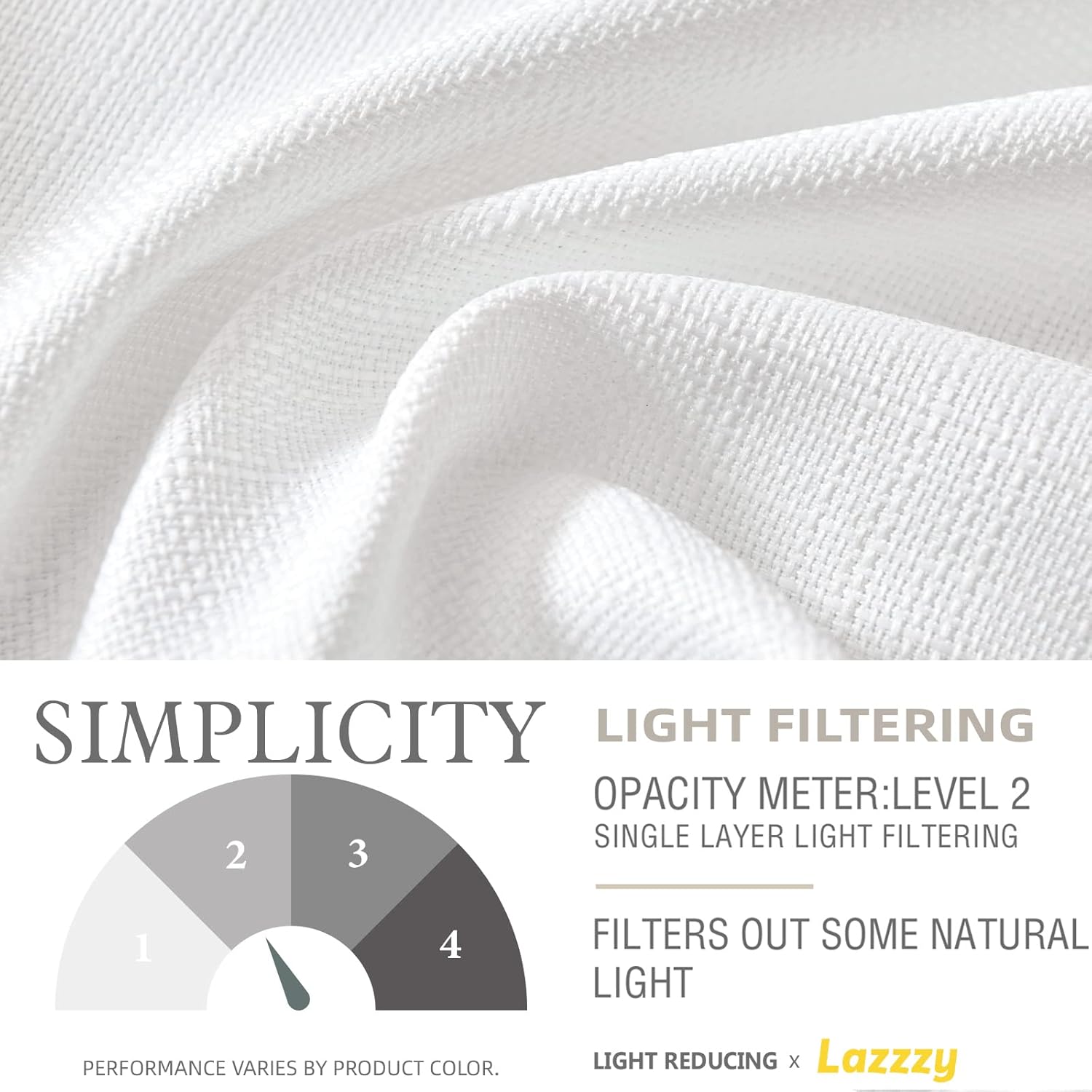 Lazzzy Cortinas de lino sintético blanco filtrante de luz de 96 pulgadas de largo, cortinas de privacidad blancas, modernas cortinas de lino