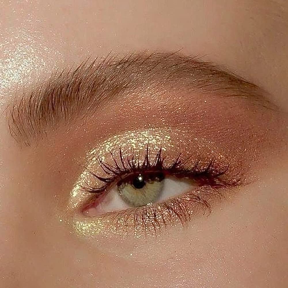 YOUNG VISION Sombra de ojos con purpurina líquida, metálico, brillante y brillante, secado rápido, impermeable, antiadherente, 0.17 onzas líquidas