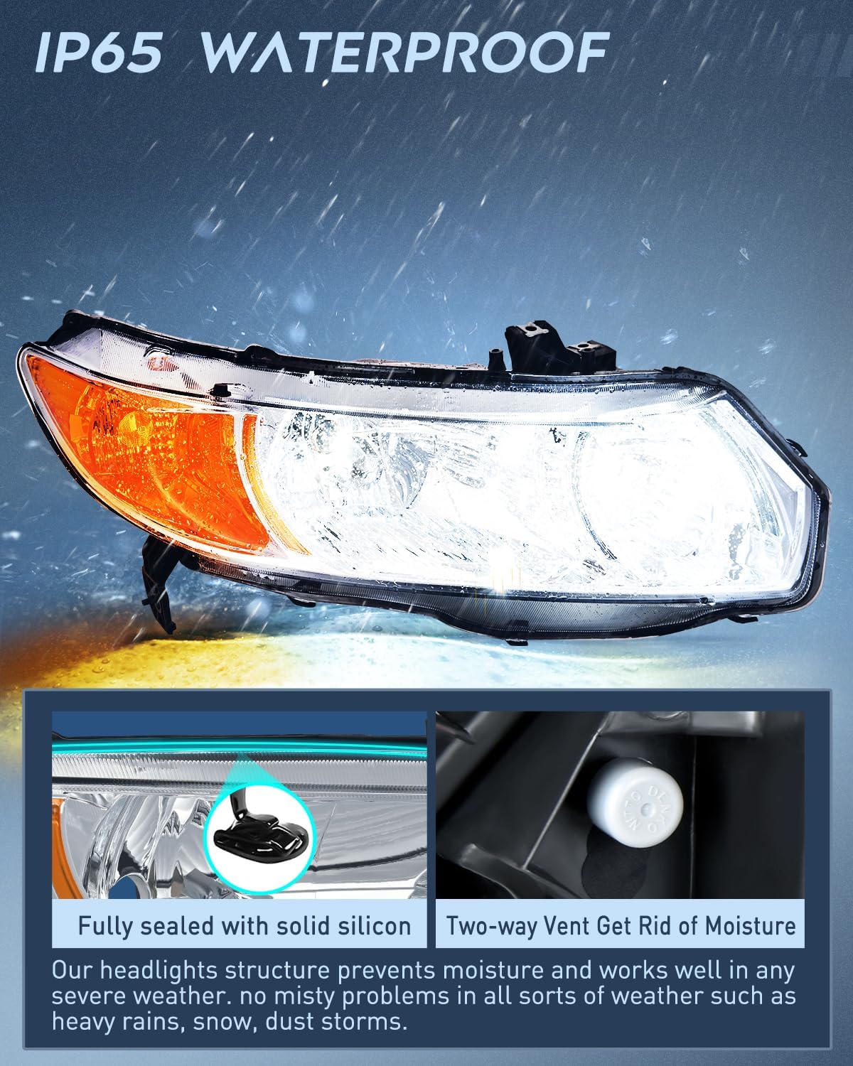Nilight Conjunto de faros delanteros compatible con Honda Civic de 2 puertas 2006 2007 2008 2009 2010 2011 Honda Civic 2 puertas Coupé faros de