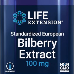 Life Extension Extracto de arándano europeo estandarizado 100 mg – Suplemento Vaccinium Myrtillus para apoyo a la salud ocular y ocular – Sin Life Extension Extracto de arándano europeo estandarizado 100 mg – Suplemento Vaccinium Myrtillus para apoyo a la salud ocular y ocular – Sin