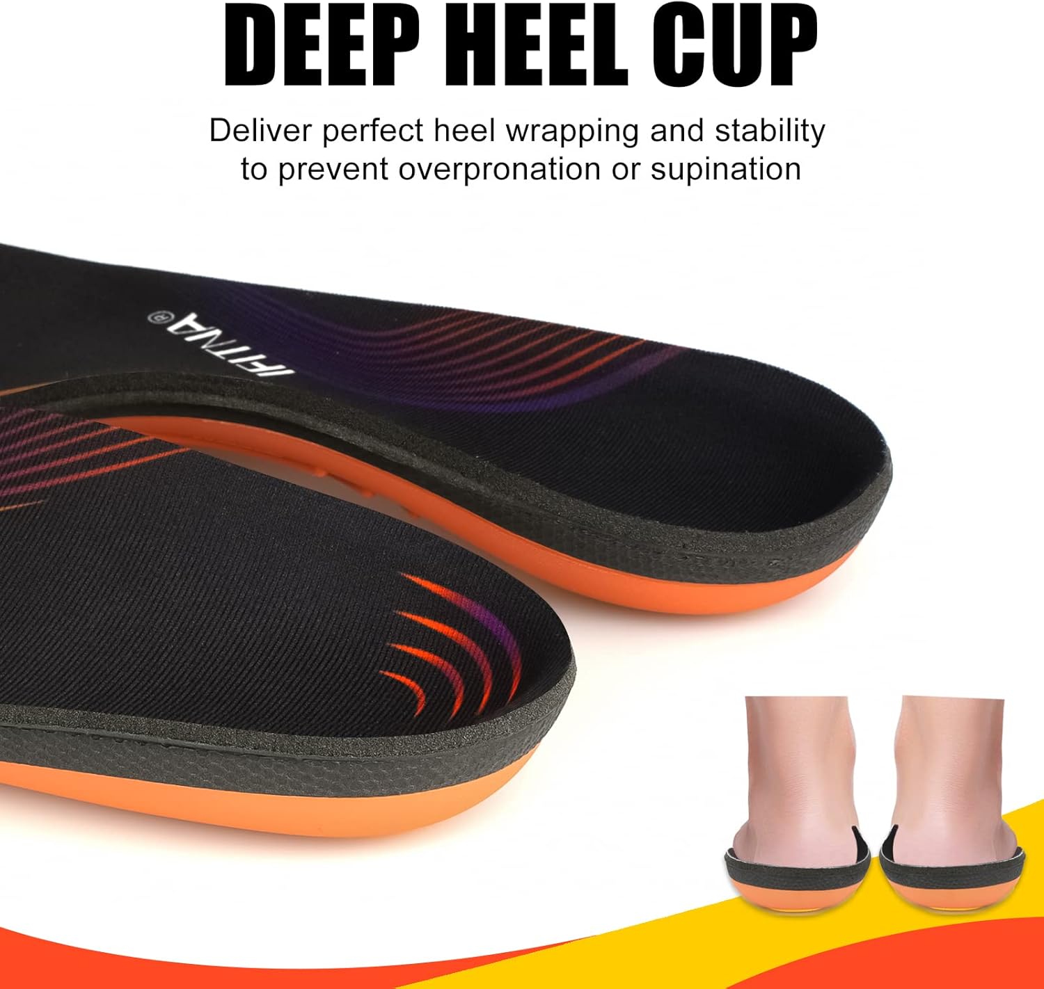 Plantillas ortopédicas con soporte de arco medio para fascitis plantar, pies planos, dolor en el talón, absorción de golpes, plantillas cómodas,