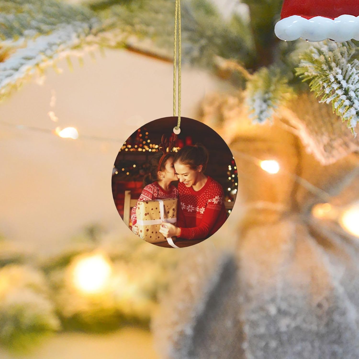 Adornos de Navidad personalizados de cerámica, nuestro primer árbol de Navidad colgante 2023, decoración de regalo para Navidad, regalo