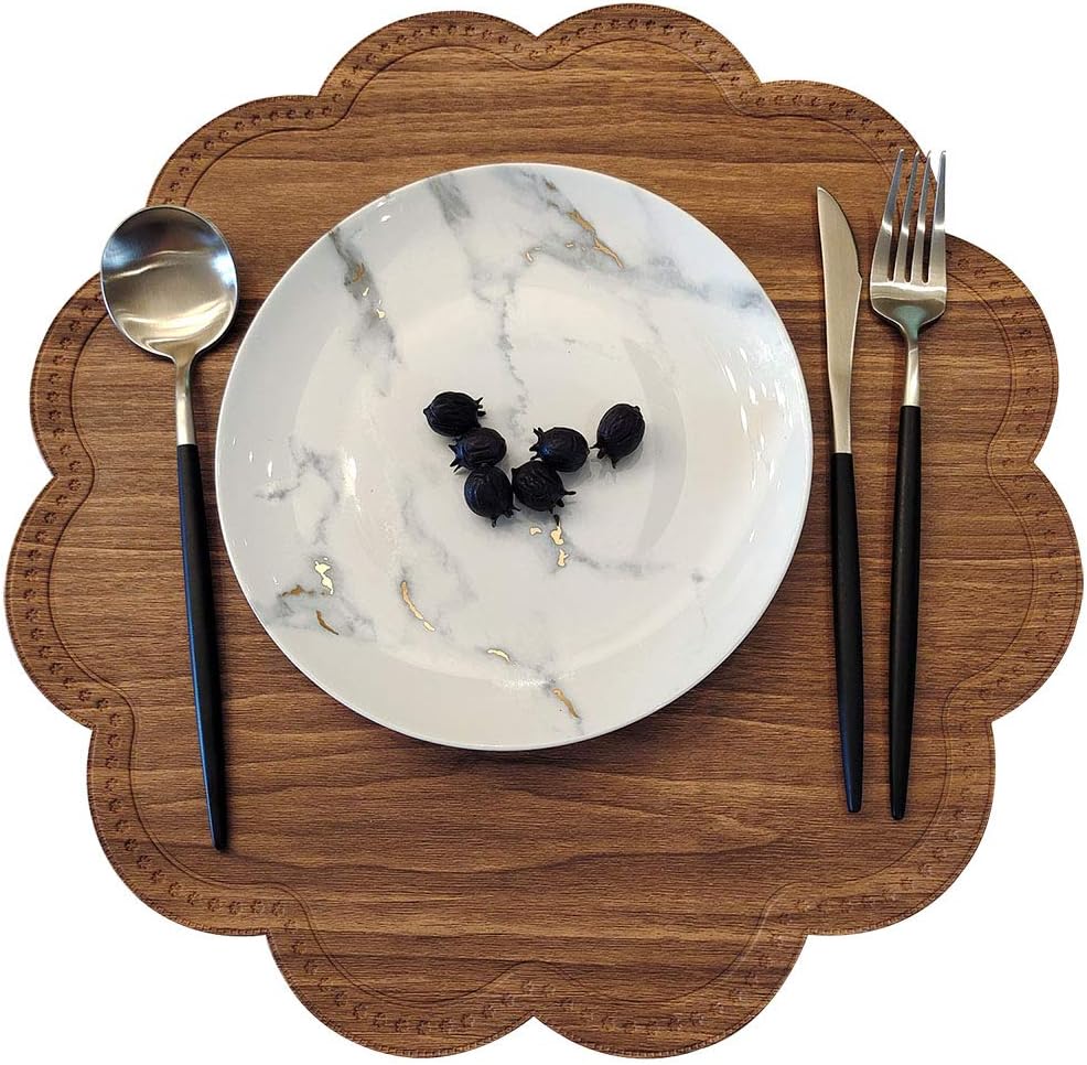 juego de 6manteles individuales impermeables para mesa de comedor, lavables con un paño