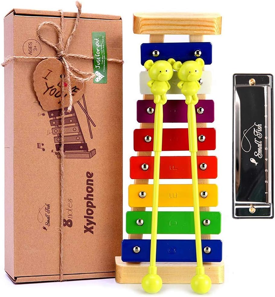 Xilófono para niños mejor regalo de cumpleaños y día festivo para tus pequeños músicos, juguete musical con mazos seguros para niños, instrumento