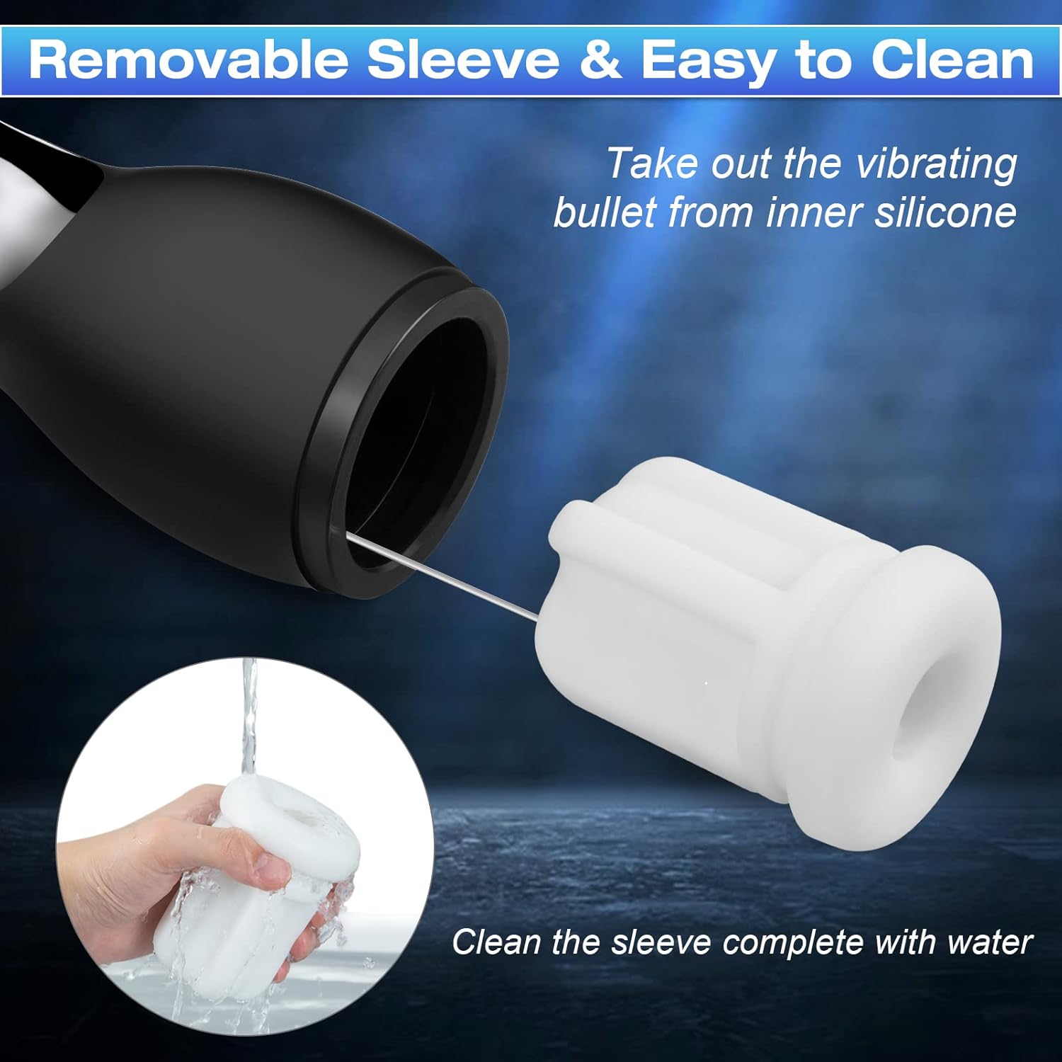 Eupher Taza masturbadora automática masculina, taza de masturbación de succión al vacío con 10 vibraciones y 3 succión para masajeador de pene,