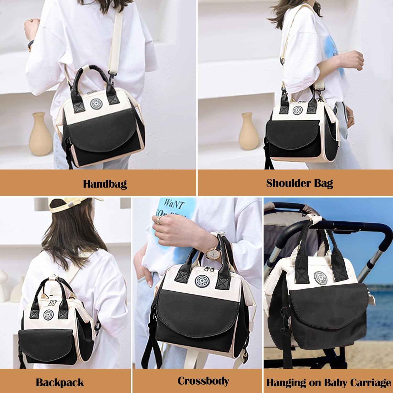 Bolsa de extracción de leche 2 en 1, bolsa portátil para mochilahombrocuerpo cruzado compatible con Momcozy Bolsa de viaje para extractor de leche