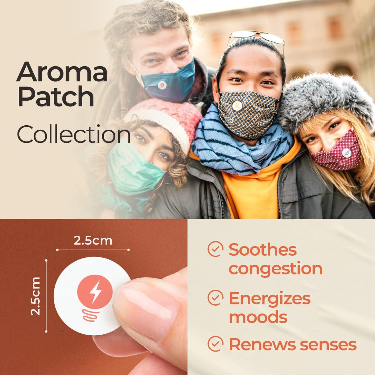 Gya Labs Paquete combinado de calcomanías aromáticas para máscaras  100% puro aceite esencial natural calcomanías de aromaterapia para refrescar el