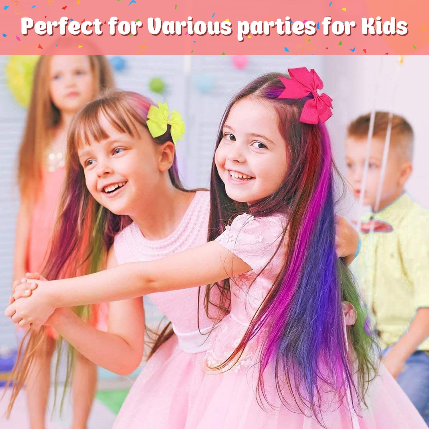 MSDADA Nuevo peine de tiza para el cabello, tinte temporal para niñas y niños con cabello de color claro, tiza lavable para niñas de 4, 5, 6, 7, 8,