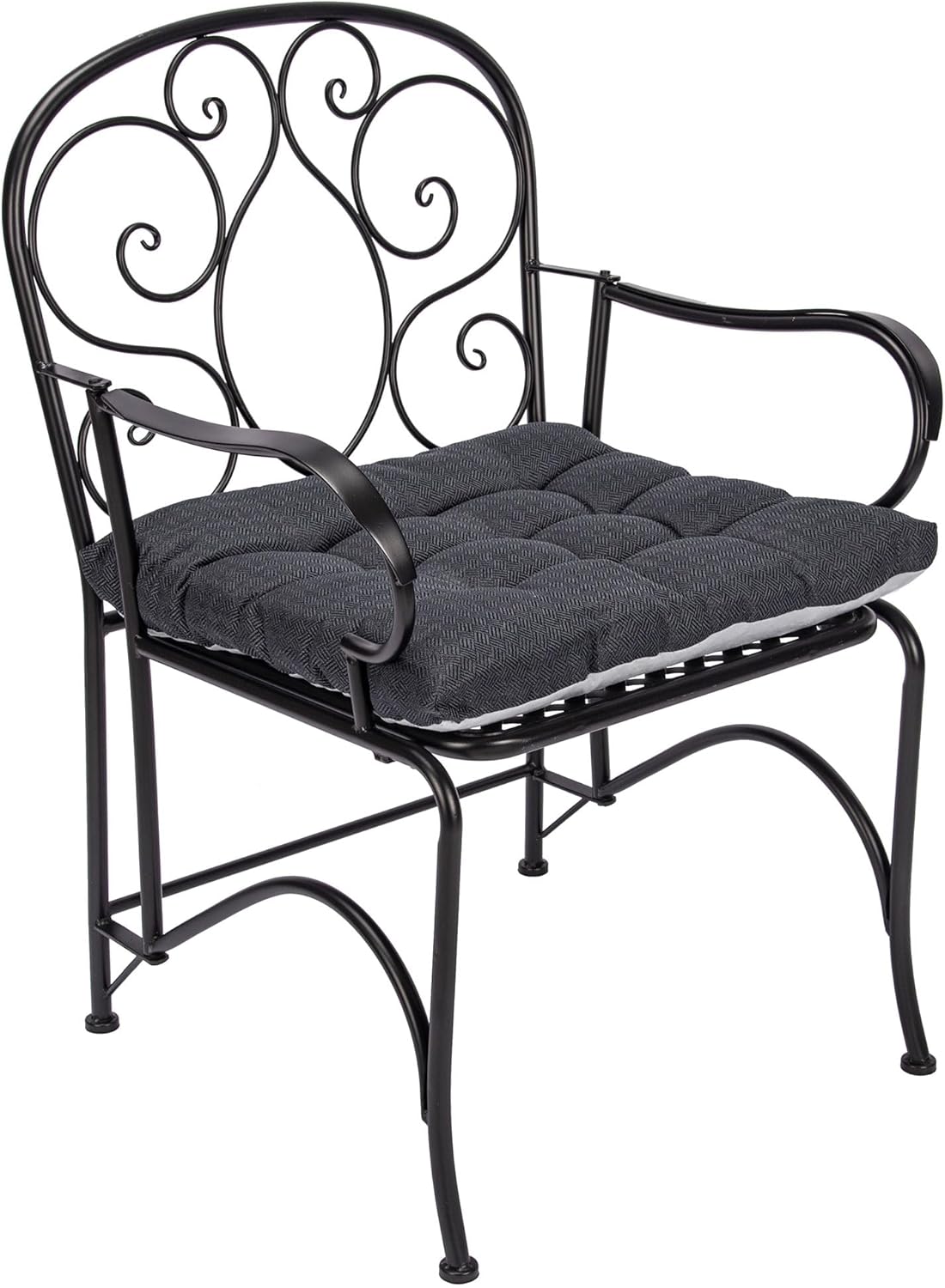 POMIU Cojines para sillas de exterior para muebles de patio y jardín, juego de almohadillas para sillas de primera calidad, cómodo relleno de fibra