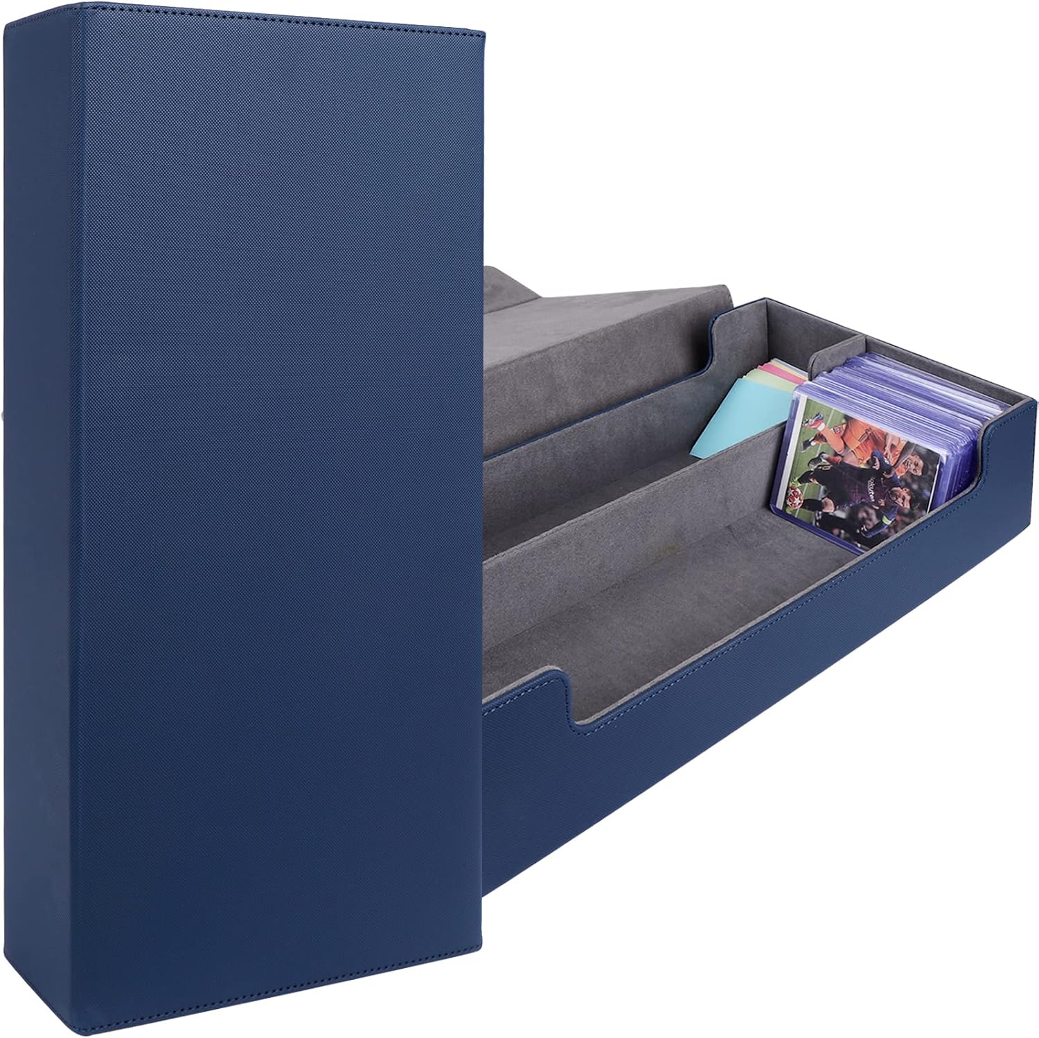 1 caja de almacenamiento con carga superior de tarjetas, caja de almacenamiento para más de 550 tarjetas mágicas, tarjetas de béisbol, funda de