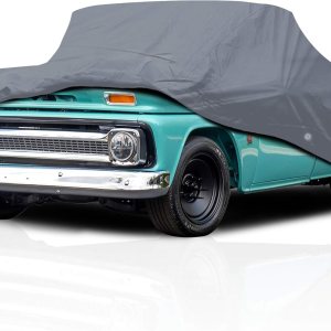 Cubierta semi personalizada de 5 capas de cobertura completa para Chevrolet Chevy C10 Pickup 1966 estándar Cab cama corta, protección para todo tipo Cubierta semi personalizada de 5 capas de cobertura completa para Chevrolet Chevy C10 Pickup 1966 estándar Cab cama corta, protección para todo tipo