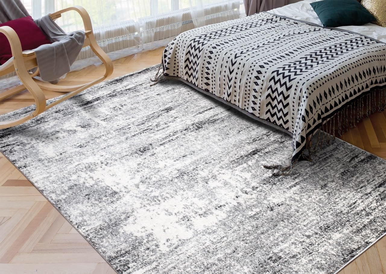 Keen Home Design Alfombras de área  No se desprende, alfombras abstractas de pelo grueso para cocina, sala de estar, dormitorio, comedor, entrada