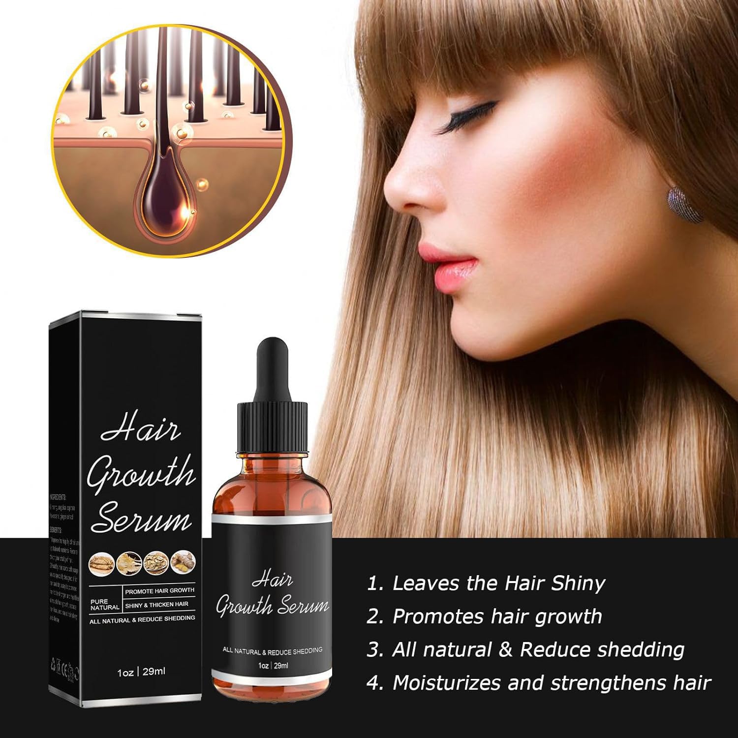 Suero para el crecimiento del cabello, aceitunas africanas, suero para el crecimiento del cabello, suero de amor para el cabello, aceite para