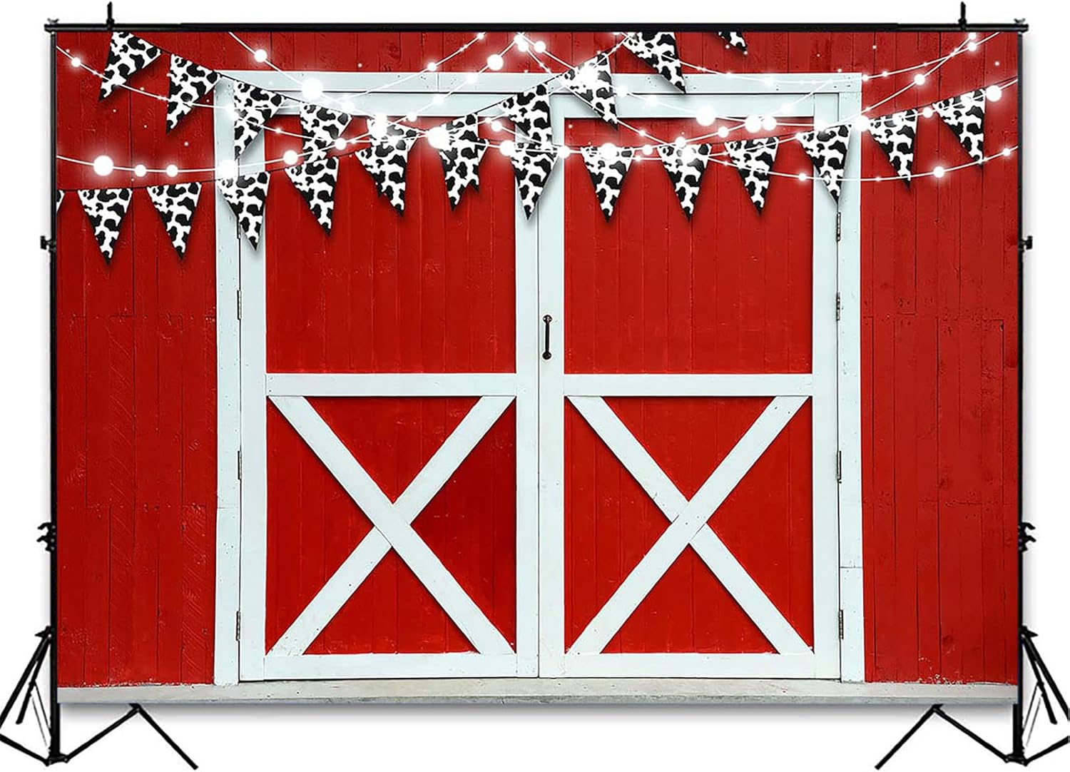 Avezano Decoraciones de fiesta de granja, telón de fondo de puerta de granero, temática de animales de granja, pancarta para fiesta de cumpleaños,