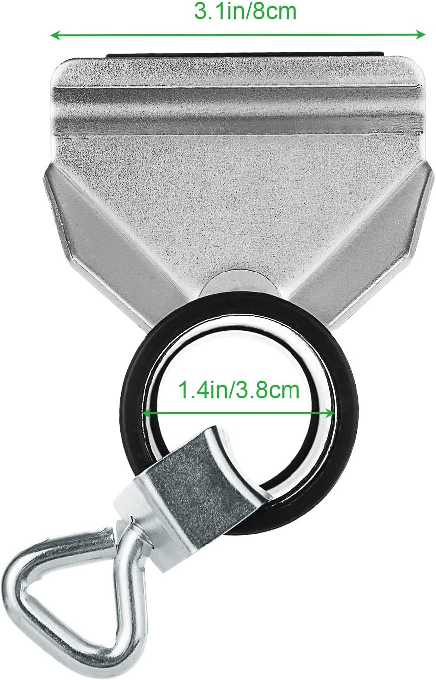 Paquete de 2 abrazaderas de metal resistente para sombrilla de hierro para playa, patio, balcón, cubierta y barcos