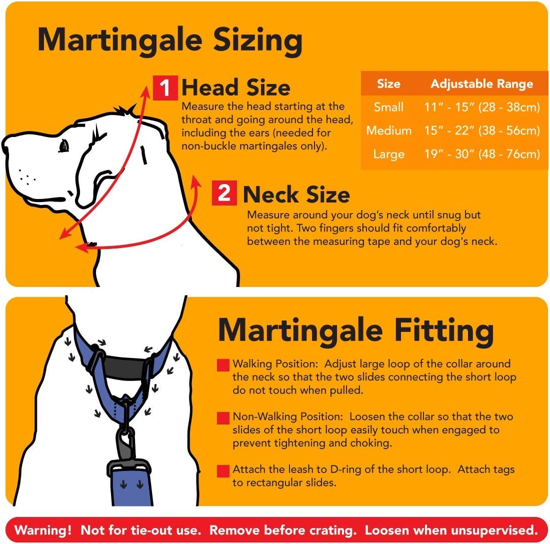 If It Barks – Collar Martingala reflectante de 1.5 pulgadas para perros – Ajustable – Fabricado en Estados Unidos – Fuerte, duradero y cómodo –