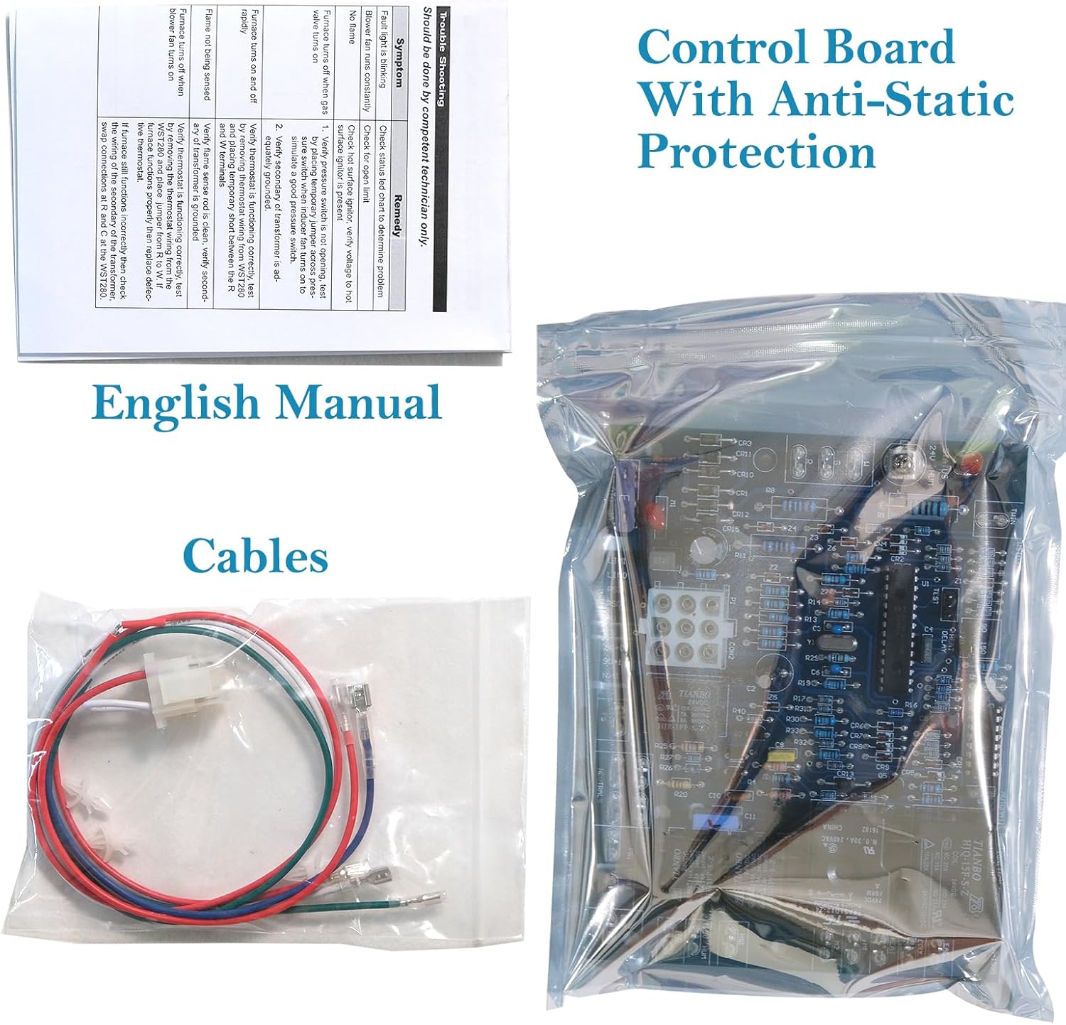 Placa de circuito de control B18099-13, compatible con placa de circuito de control de horno Goodman B18099-06, B18099-08, B18099-10, B18099-13