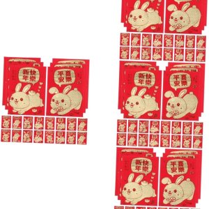 STOBOK 192 Pcs Year of The Rabbit Red Envelope Gift Cash Envelopes Money Envelopes New Year Red Envelopes Lunar Rabbit Hong Bao Rabbit Year Red STOBOK 192 Pcs Year of The Rabbit Red Envelope Gift Cash Envelopes Money Envelopes New Year Red Envelopes Lunar Rabbit Hong Bao Rabbit Year Red
