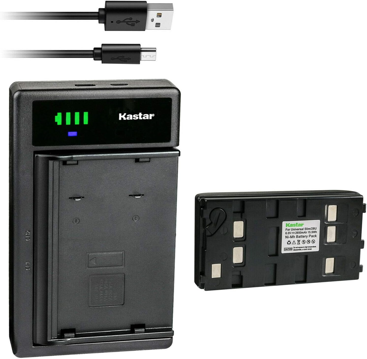 Kastar Paquete de 1 batería y cargador USB inteligente compatible con Sony CCD-F Series CCD-F38 CCD-F380 CCD-F385 CCD-F385E CCD-F388BR CCD-F390
