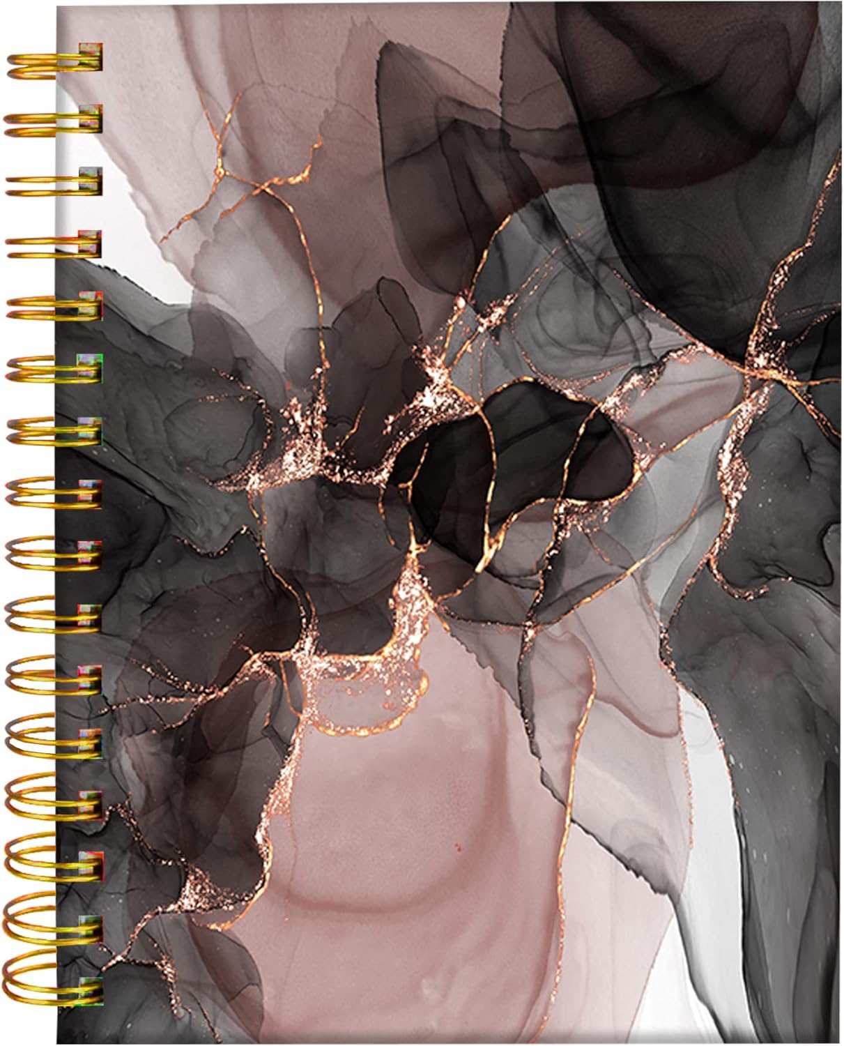 iampanda Cuaderno de diario en espiral, encuadernación fuerte de doble alambre con papel de primera calidad para niñas y mujeres, 60 hojas de mármol