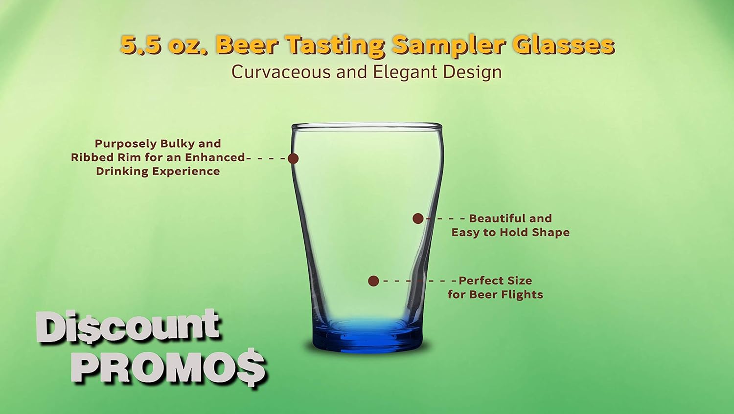 DISCOUNT PROMOS Juego de 10 vasos de chupito de 5.5 onzas, paquete a granel, ideal para bodas, fiestas, cumpleaños, eventos, color azul