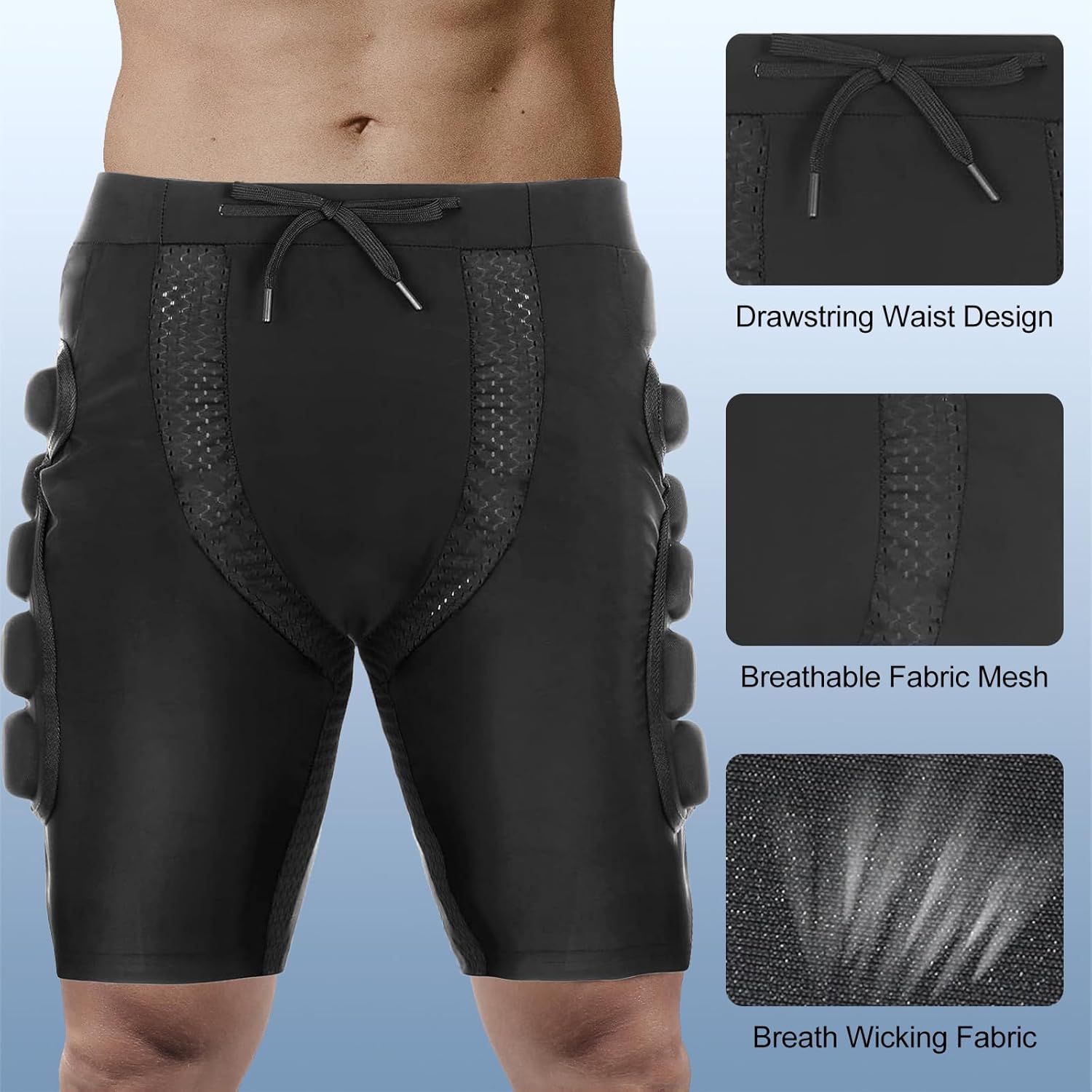 3D Hip Protection EVA Butt Pads Protective Padded Shorts – Crash Pad for Skiing Skating Snowboarding Skateboarding