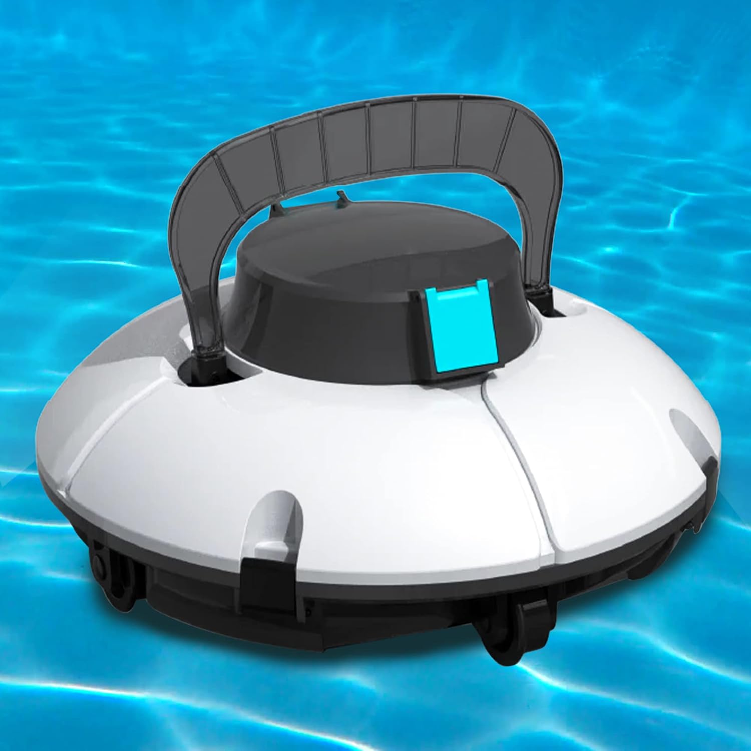 Yoyomax Limpiador robótico inalámbrico de piscina, estacionamiento automático con motores de doble unidad, ligero, IPX8 impermeable, perfecto para