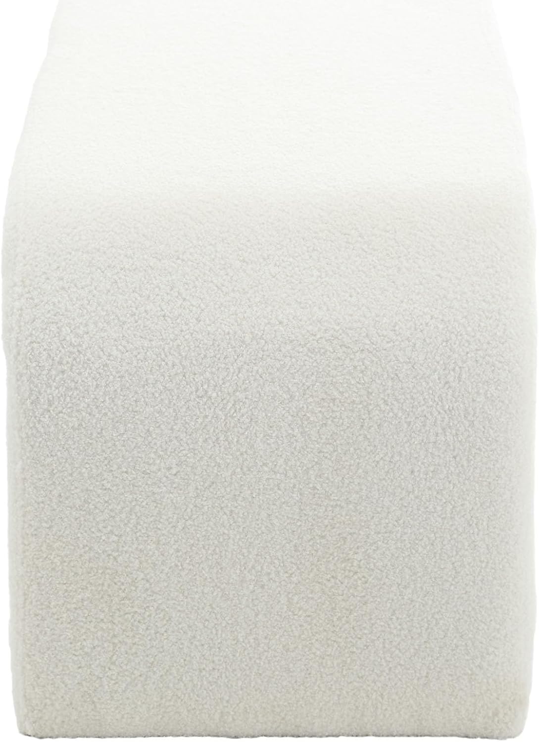 VESCASA Banco Sherpa de 49.5 pulgadas de ancho para pasillo, banco otomano tapizado para el extremo de la cama, para entrada, dormitorio, blanco, 1