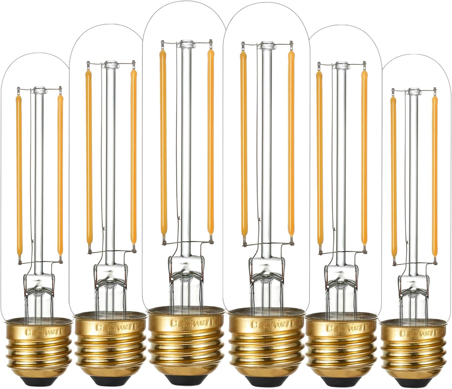 LiteHistory Bombilla LED E26 regulable de 4 W igual a 40 W, blanco cálido, 2700 K, E26, Edison AC120V, 400 lm, tubular, T9 T10, bombilla LED para