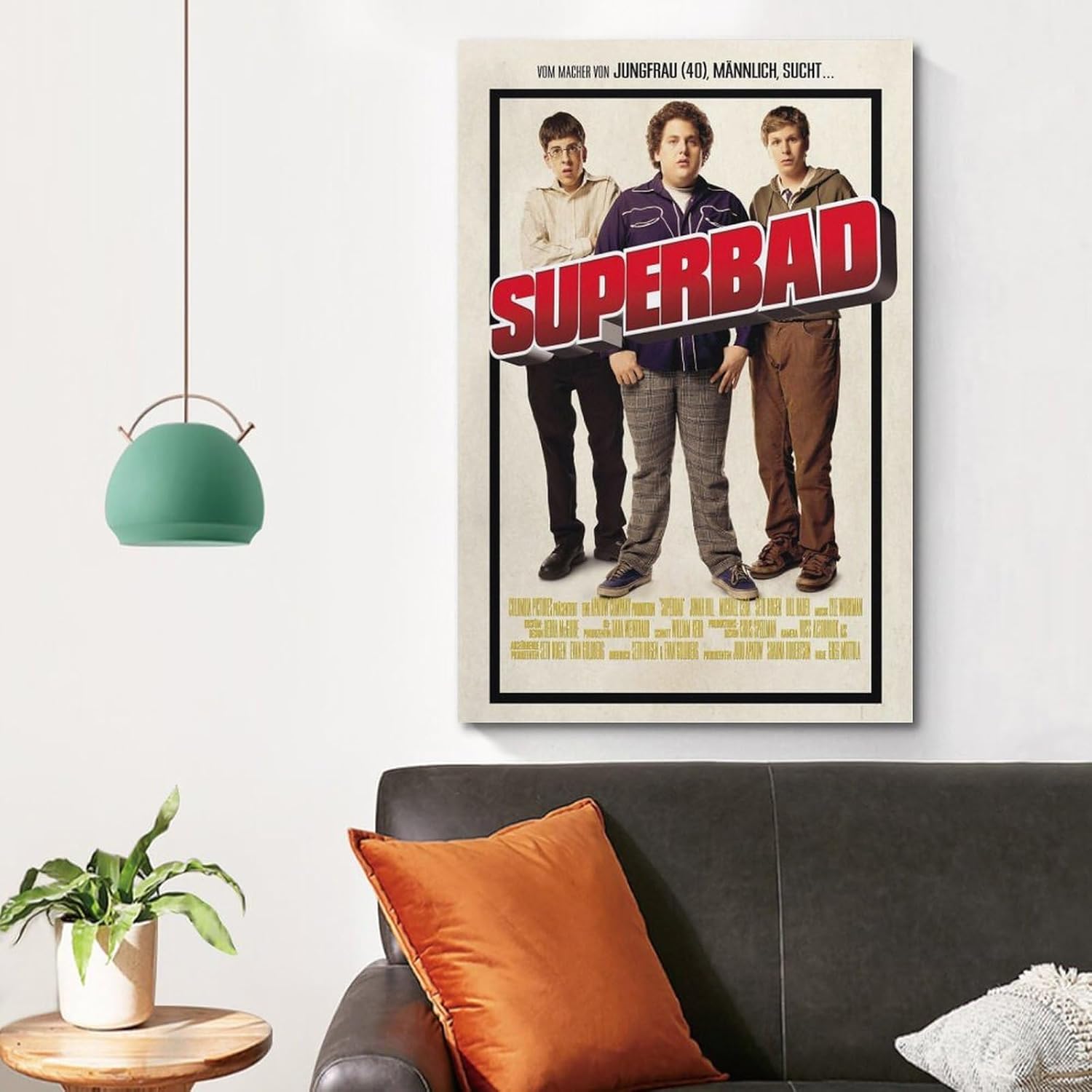 Superbad – Póster de lienzo para dormitorio, sala de estar, decoración de paisaje, oficina, regalos, 16 x 24 pulgadas, estilo sin marco