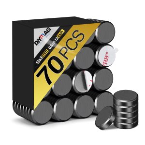 DIYMAG 70 imanes pequeños de cerámica para manualidades, imanes de disco redondos con respaldo adhesivo, imanes fuertes para refrigerador, DIYMAG 70 imanes pequeños de cerámica para manualidades, imanes de disco redondos con respaldo adhesivo, imanes fuertes para refrigerador,