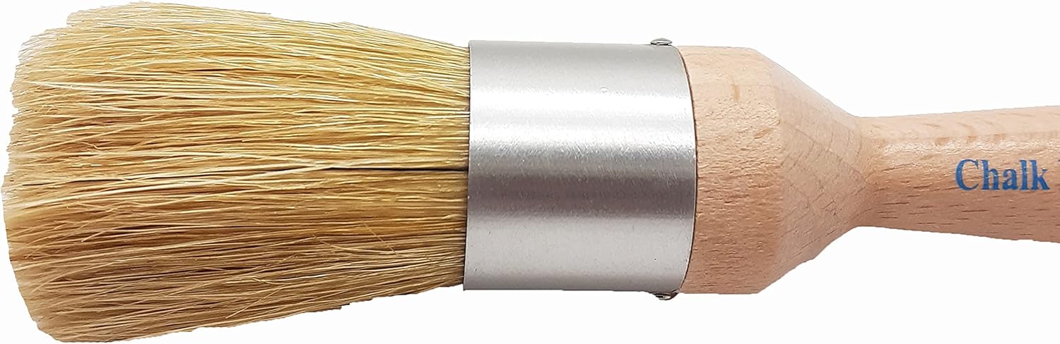 Chalk Mountain Brushes Pincel de cera de palma de diseño original y pincel redondo pequeño, ideal para encerar y proyectos de pintura, cerdas de