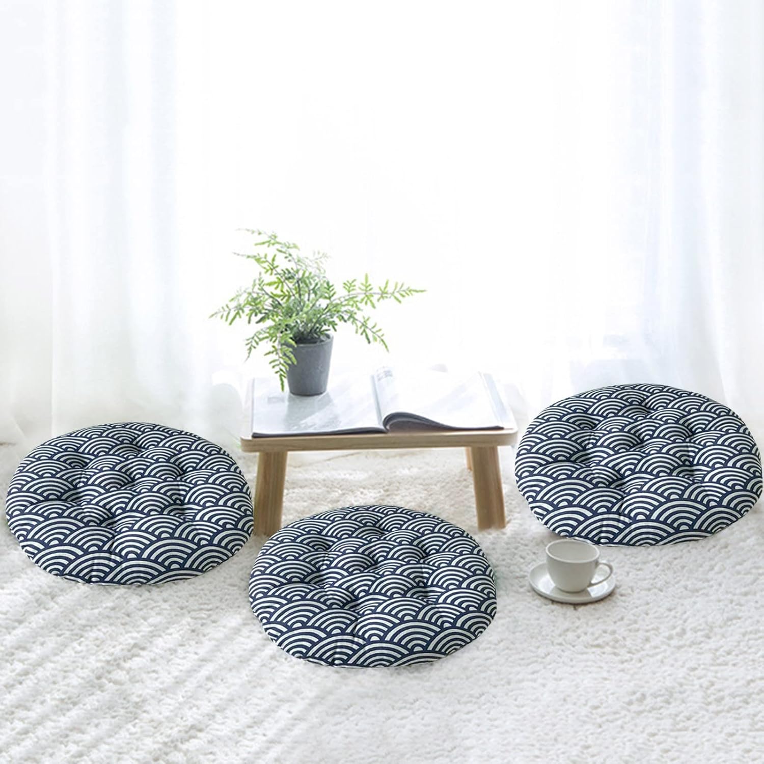 Cojín de asiento para camión, cojín grueso y bohemio, para silla de comedor, oficina, suave y cómodo, 16 x 16 pulgadas