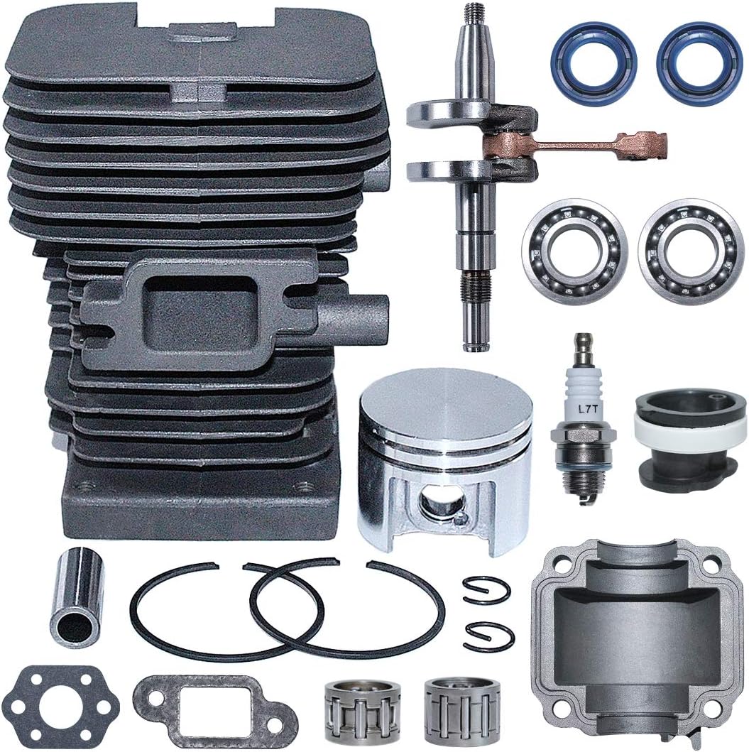 38MM para motosierra Stihl MS170 MS180 018 017 Cilindro del motor Cigüeñal Pistón, Cilindro, Pistón, Pin, Anillos, Circlip, Cojinete de aguja, Sello