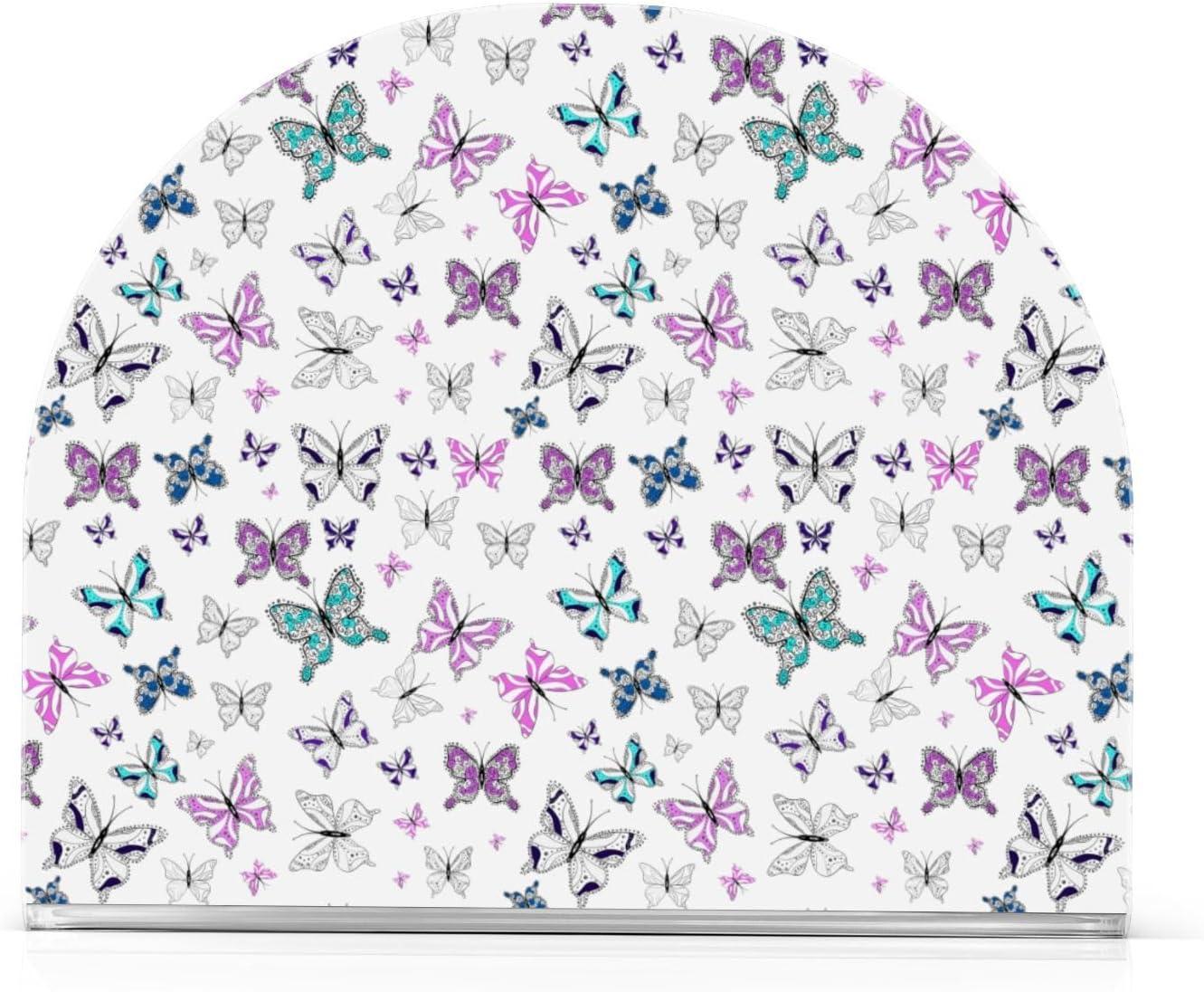 Napkin Holder Butterfly Napkin Holders for Tables, Clear Acrylic Napkin Holders Cocktail Napkin Holder for Kitchen Restaurant Bar Home Decor 2 Pack