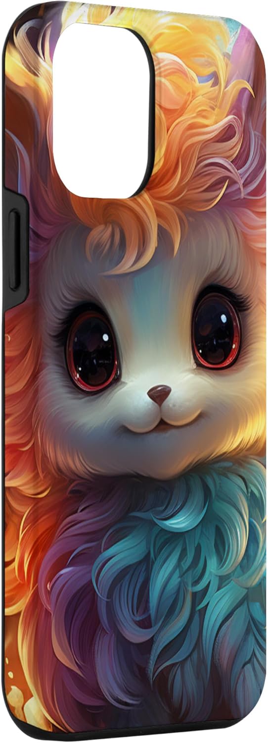 iPhone 14 Plus cute magical unicorn horse colorful hair, anime portrait #2 Case