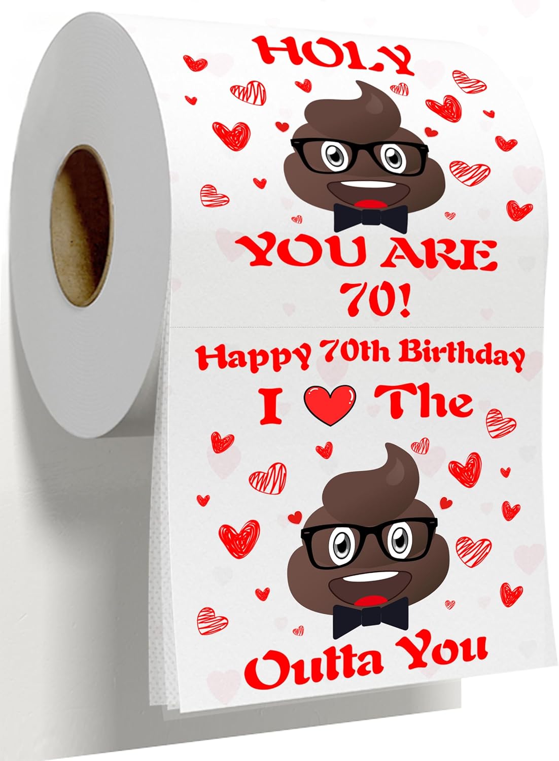 Papel higiénico de cumpleaños 70, regalos de cumpleaños 70 para él y ella, decoraciones de cumpleaños 70 para ella y él, decoraciones de cumpleaños