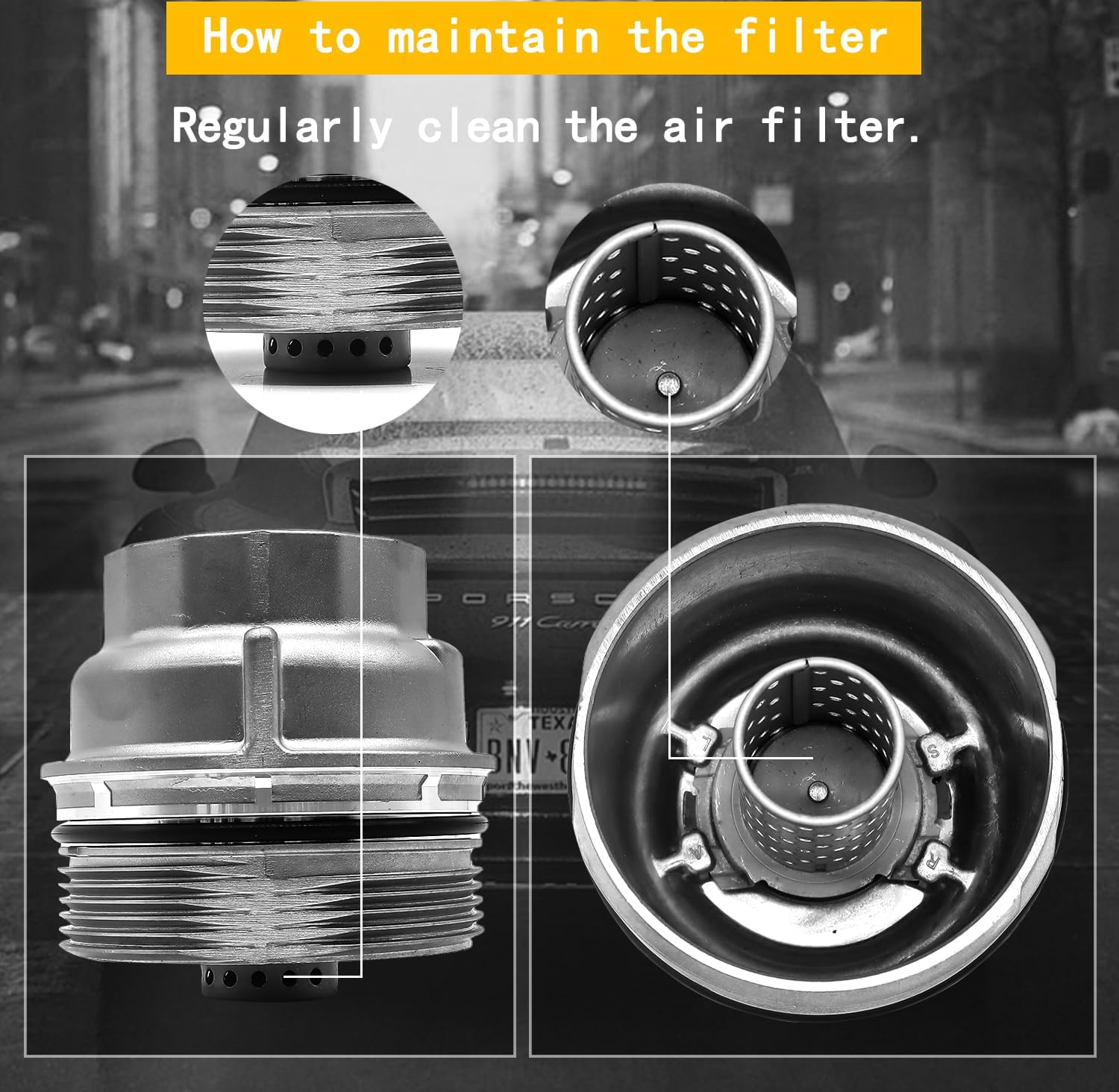 La tapa del filtro de aceite del motor reemplaza a 15620-31060 1562031060 15643-31050 1564331050 compatible con Toyota 4Runner Avalon Camry FJ