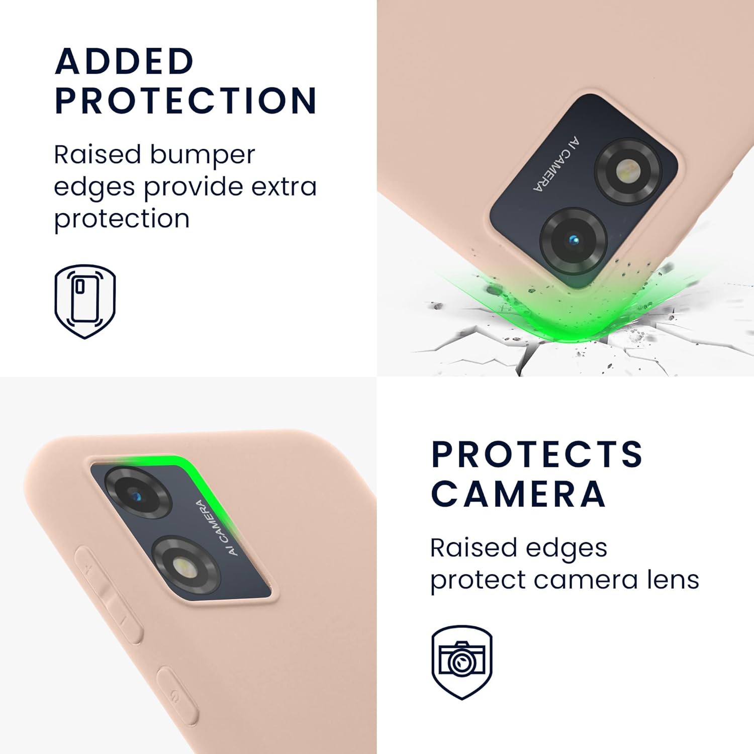 kwmobile Funda compatible con Motorola Moto E13 – Funda protectora de silicona TPU suave y delgada – remolino de coco