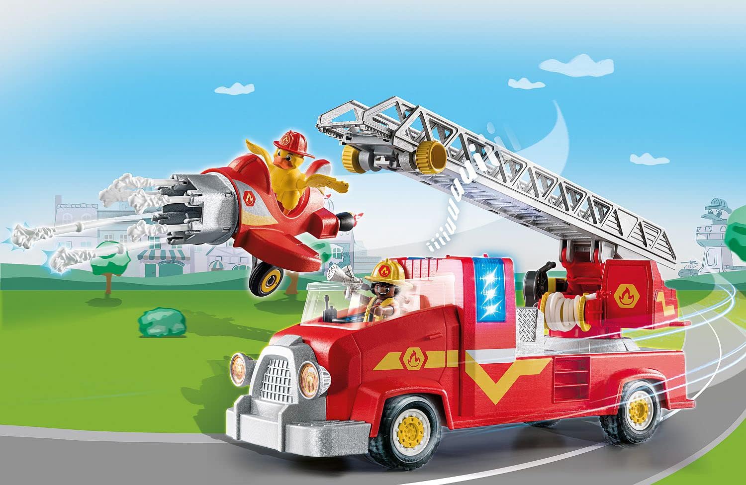 Playmobil Duck On Call – Camión de rescate de incendios