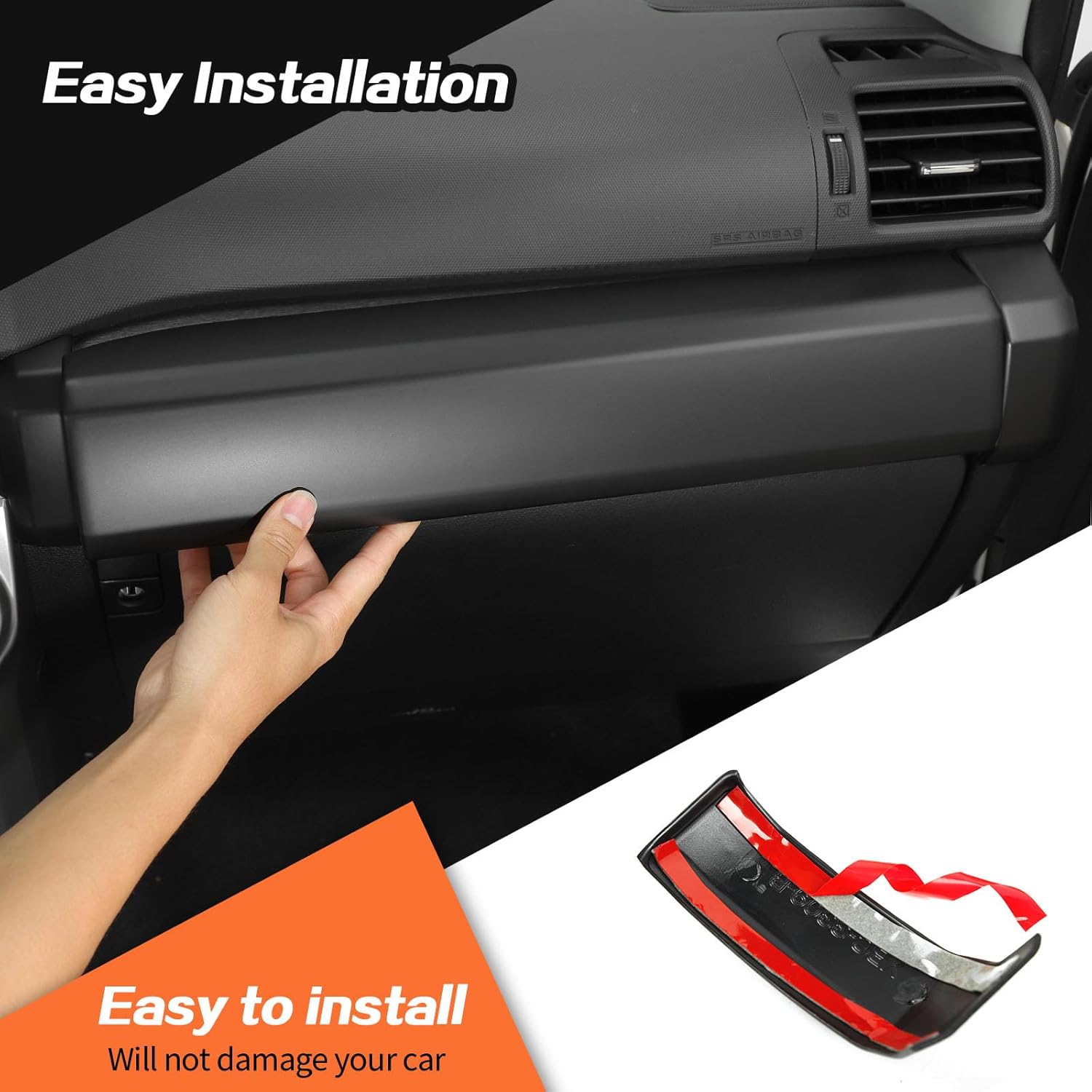 JeCar Cubierta de panel de tablero de consola central para 4Runner Accesorios interiores para Toyota 4Runner 2010-2023 Cubierta de tablero lateral
