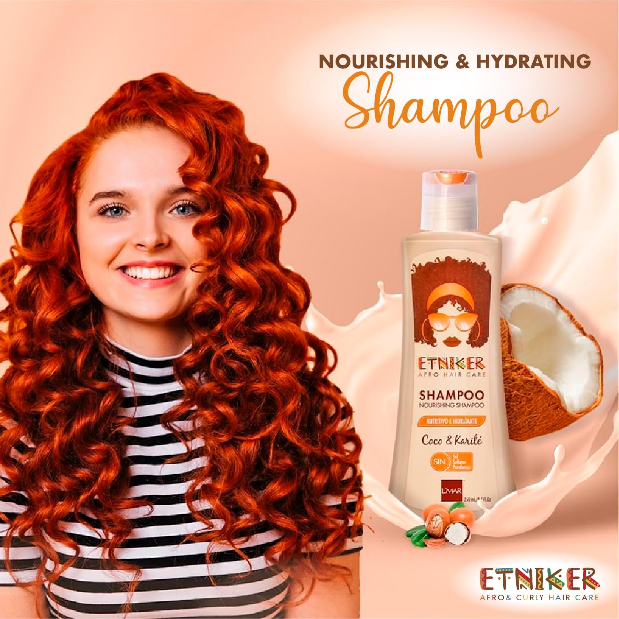 Etniker Tiendaia Kit – Máscara de acondicionamiento profundo con nuez de magdalena, cacay, acai, cupuaçu y proteína + champú nutritivo  hidratación,