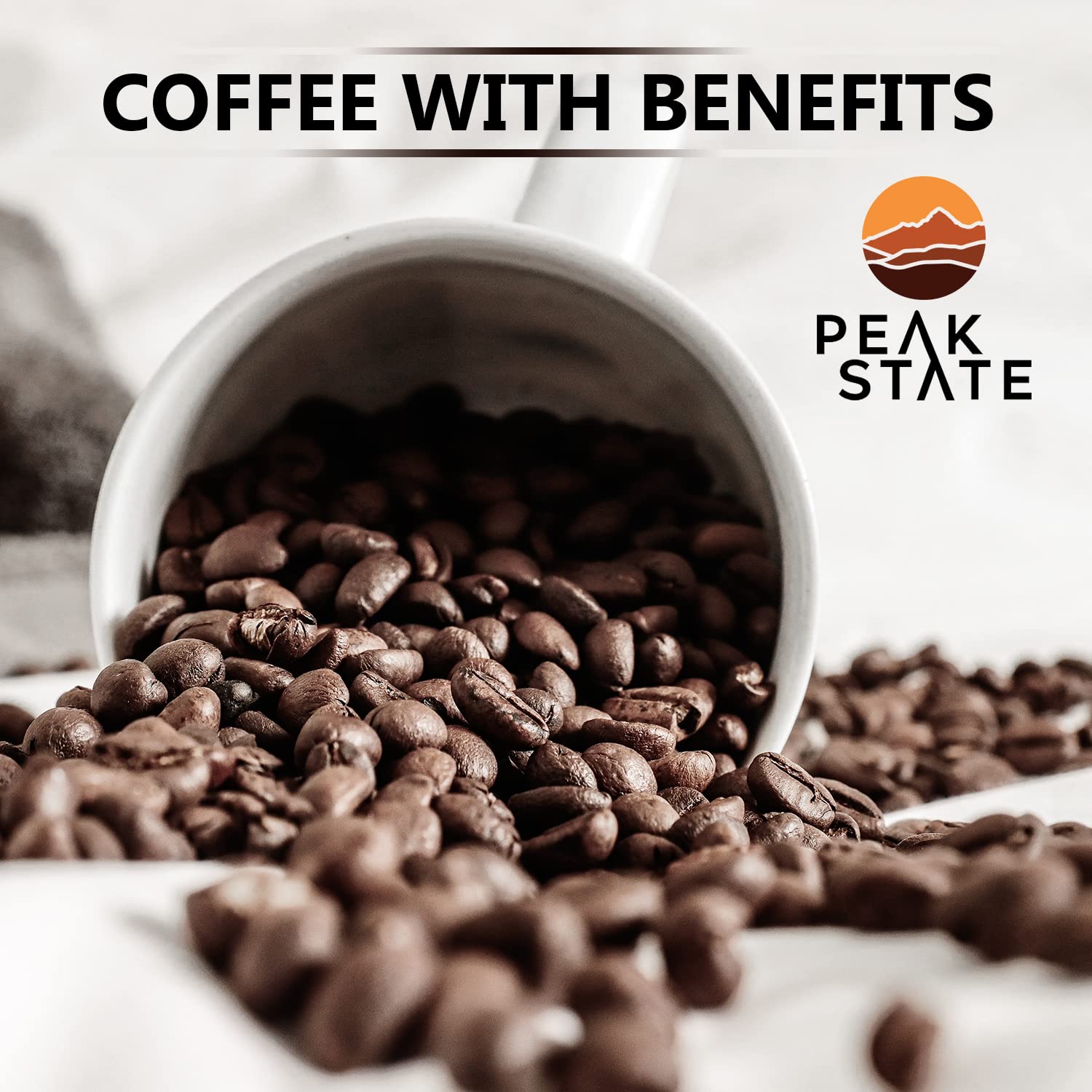 Peak State Café con beneficios, paquete variado de 3 bolsas café de hongos, bajo en ácido y suave, refuerzo de la inmunidad, mantenimiento del