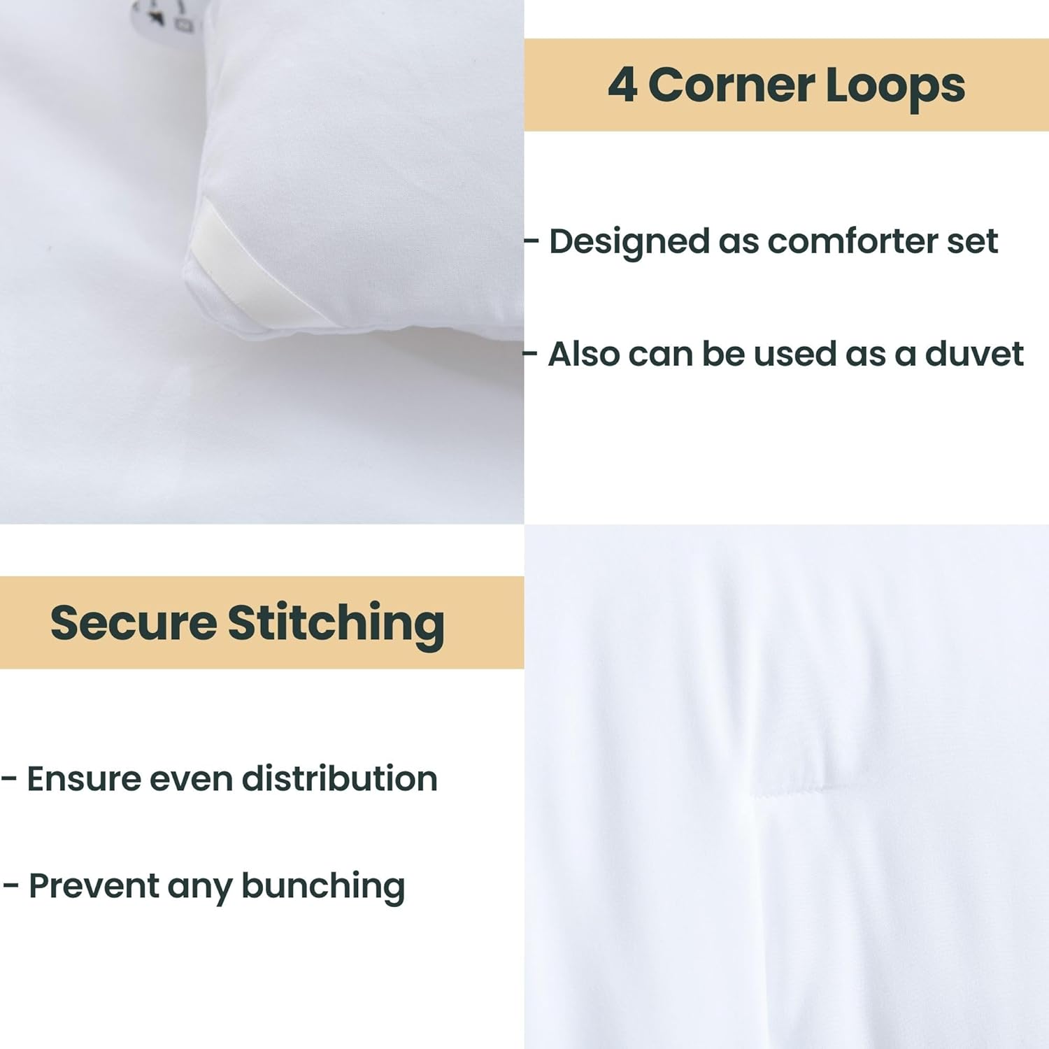 Juego de edredón blanco tamaño individualindividual XL, juego de edredón extra largo de 2 piezas para dormitorio, juego de ropa de cama liso ligero