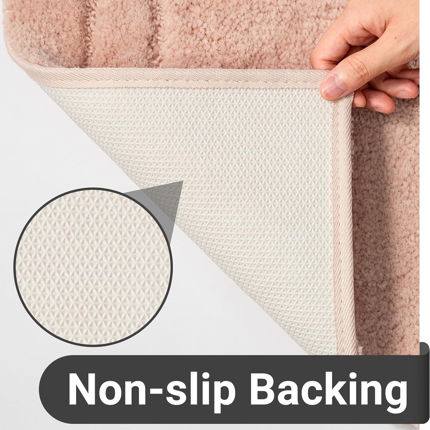 DEXDE Alfombras de baño, alfombra de baño de microfibra lanuda de felpa suave, antideslizante, para suelo de baño, lavable a máquina, alfombra